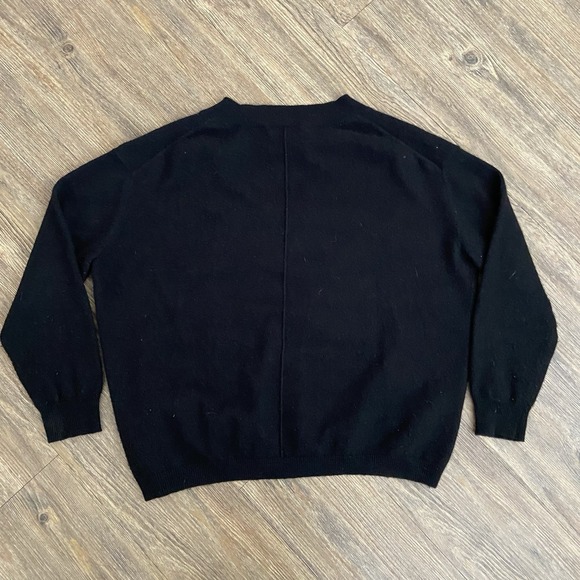 Nili Lotan Merle Black Cashmere V Neck Sweater XS - Picture 5 of 5